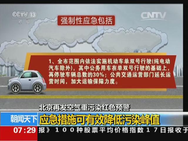 北京发布空气重污染红色预警