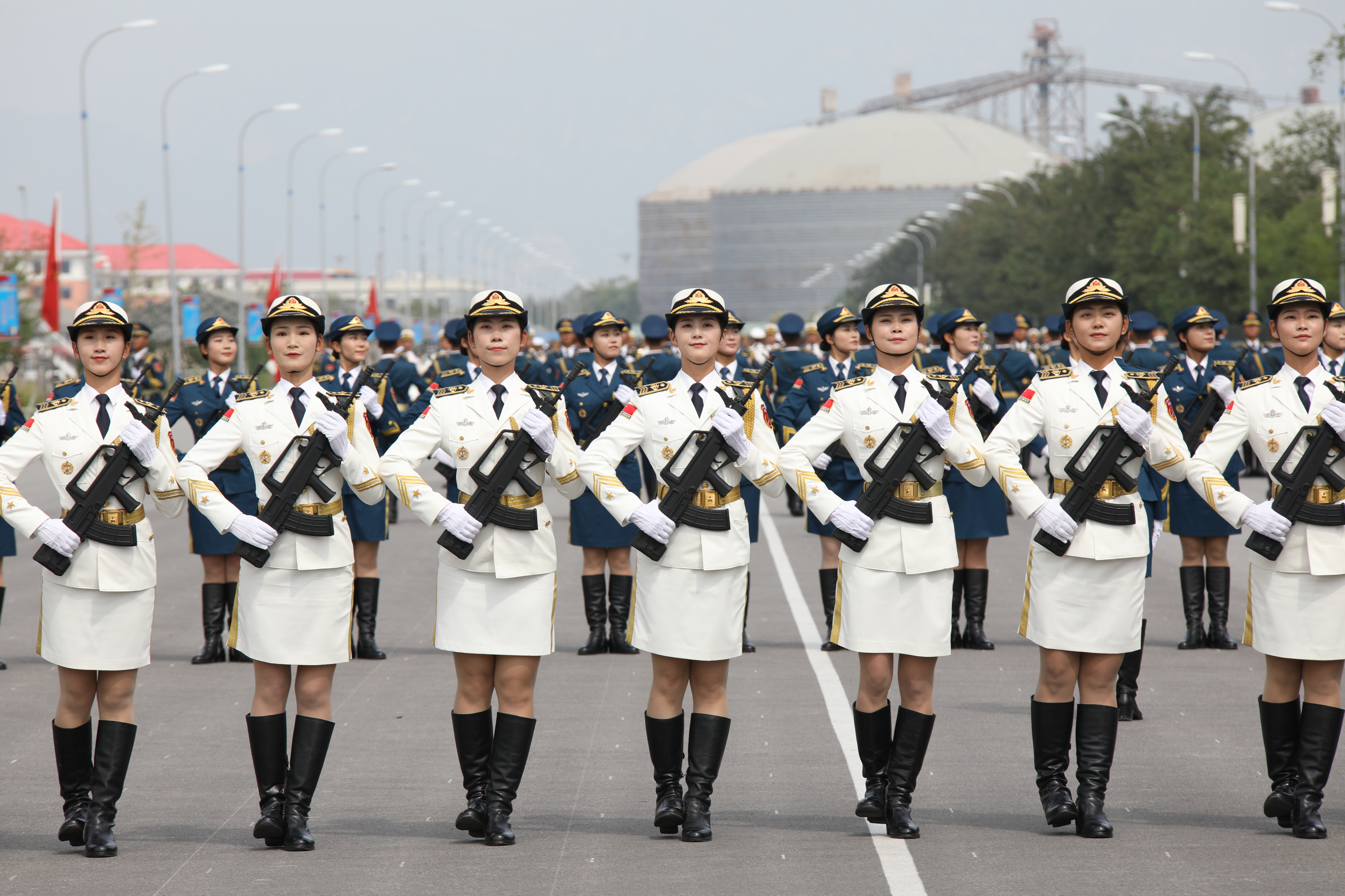 阅兵女兵 美女图图片